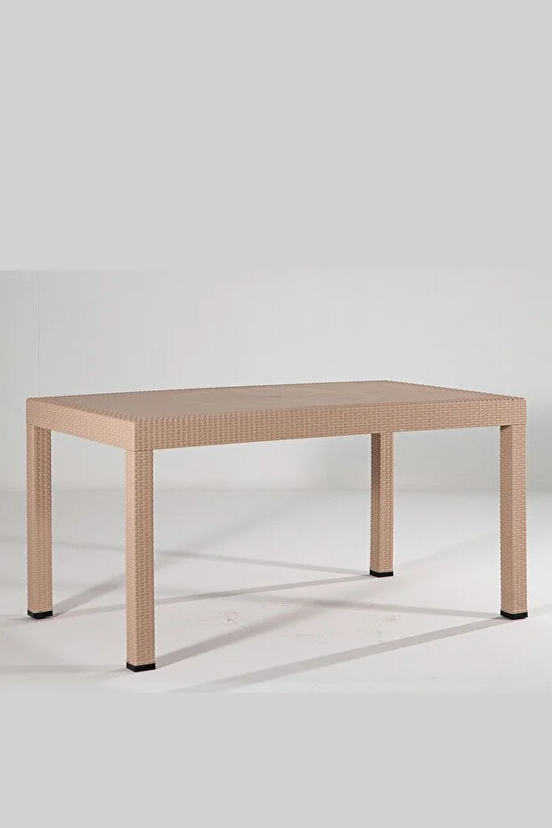 Rattan 90x150 Camsız Cappucino Masa - Bahçe&balkon&teras